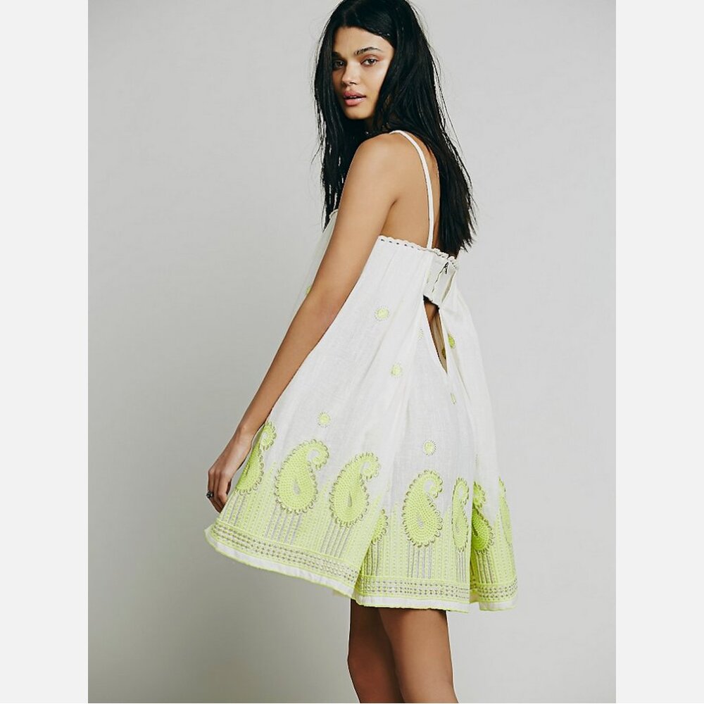 NWOT Free People New Romantics Hot Tropics Mini Dress - Picture 3 of 5